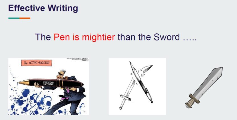 The pen is mightier than the sword