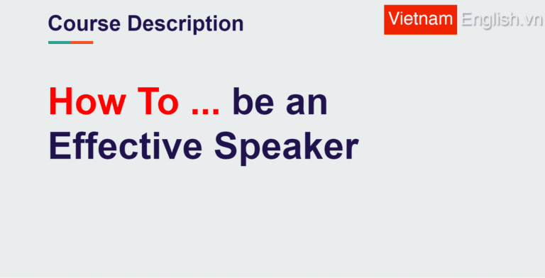 Effective Speaking Course