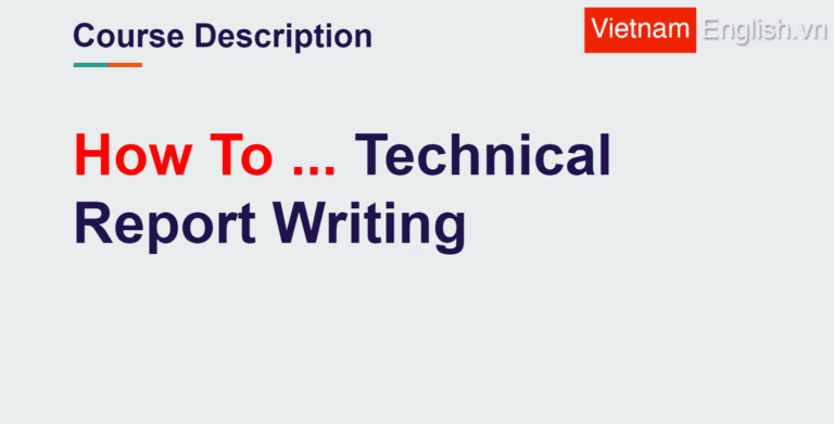 Technical Report Writing Course